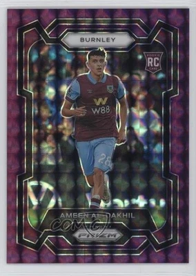 2023-24 Panini Prizm Premier League Purple Mosaic /140 Ameen Al-Dakhil Rookie RC - Image 1 of 2
