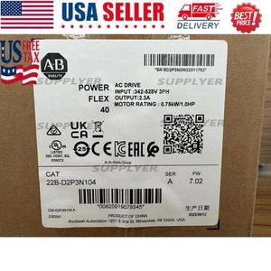 New Allen-Bradley 22B-D2P3N104 22BD2P3N104 PowerFlex 40 AC Drive US Free Tax - Picture 1 of 2