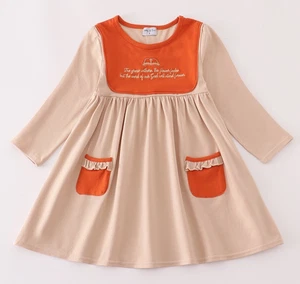 Honeydew Toddler Girl Rust Isaiah Embroidery Dress Size 5 NEW - Picture 1 of 5
