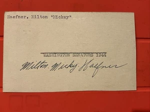 Mickey Haefner🔥MLB: 1943 Washington Senators 🔥Autograph postcard 🔥🔥🔥 - Picture 1 of 2
