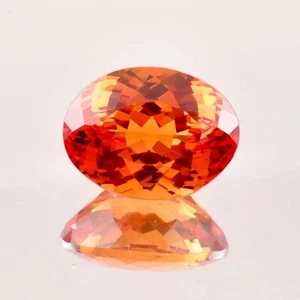 8.73 Ct Natural Fanta Orange Color Ceylon Sapphire Oval Cut Loose Gemstone - Picture 1 of 5