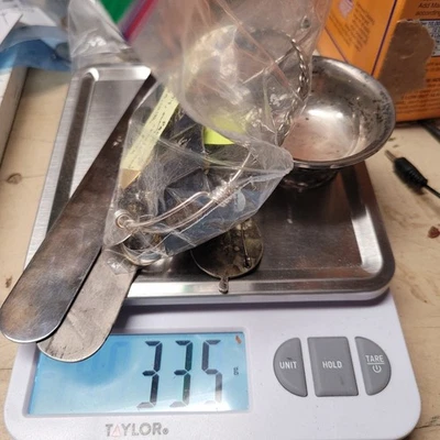 Lote de plata de ley .925 335g etiquetado sin probar. Foto 1 de 4