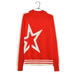 Perfect Moment 100% Merinowolle Damen rot Ski Star Pullover Gr. S - Bild 1 von 8