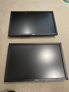 X2 DELL P2210F 22" INCH FLAT PANEL LCD HD WIDESCREEN FLAT MONITOR - Picture 1 of 9