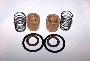 Holley Carburetor Bronze Sintered Fuel Filter Kit w/ Spring & Seal Pack of 2 - Picture 1 of 3