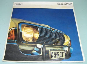 FORD TAUNUS 20M Original Market Sales Brochure 1966 Printed In Germany - Bild 1 von 5