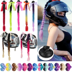 Helmet Pigtail Helmet Ponytail Helmet Twists Braids Motorcycle Helmet Hair Decor - Picture 1 of 25