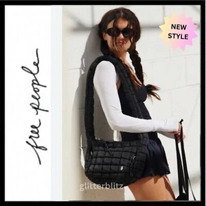 Free People Mini Carryall Sling Bag Black - Quilted Carryall - New With Tags - Picture 1 of 8