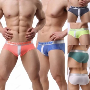 Men's Mesh Boxer Briefs Underwear Breathable Mini Trunks Underpants S M L XL - Picture 1 of 50