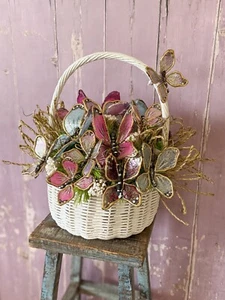 Capiz Butterfly Basket Arrangement - Picture 1 of 3