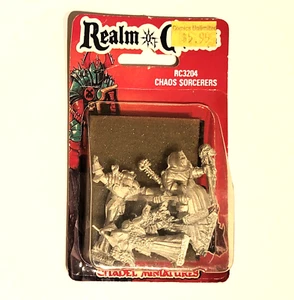 Warhammer Realm of Chaos Nuevo en Caja RC3204 Chaos Sorcerers Citadel Miniatures 1988 - Imagen 1 de 9
