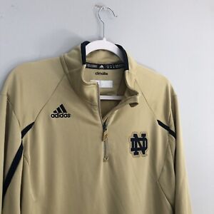Notre Dame Fighting Irish Adidas Climacool Quarter Zip Pullover Size Men’s M