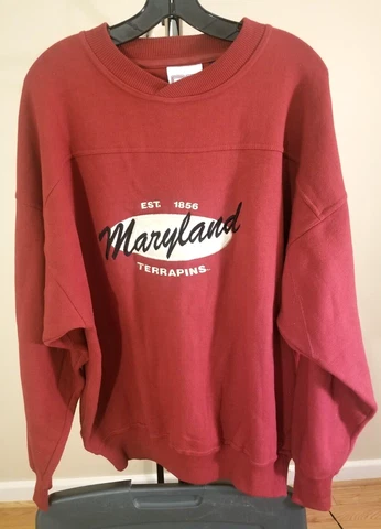 Maryland Terrapins NCAA Vintage Red Terrapins Large Sweatshirt Cover