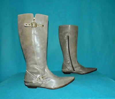 bottes KICKERS en cuir beige nuancé pointure 38 Fr - Photo 1/4