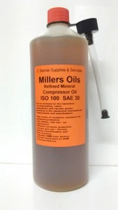 ISO 100 SAE 30 Premium Piston Air Compressor oil 1 ltr NON detergent - Picture 1 of 1