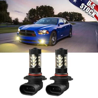 For Dodge Charger 2006 - 2008 2009 Golden Yellow LED Fog Daytime Running Lights - Image 1 of 4