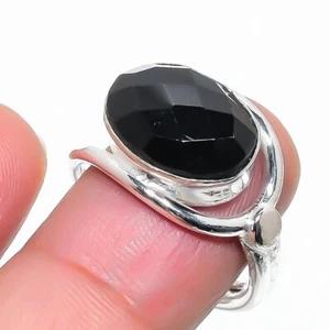 Black Spinel Gemstone 925 Sterling Silver Jewelry All Size Ring For Gift - Picture 1 of 1