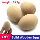 Wooden Eggs Solid for Easter DIY Painted Graffiti Craft Model Decorate Plain