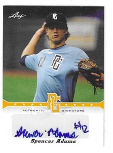 2013 PERFECT GAME NATIONAL SHOWCASE SPENCER ADAMS GOLD AUTO #A-SA1 CHICAGO /50  - Picture 1 of 2