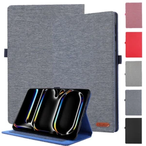 Canvas Case for iPad 5/6/7/8/9/10/11th A16 Gen 10.9 10.2 9.7 Air Pro 11 13 2025 - Picture 1 of 42