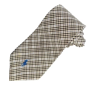 Ralph Lauren Polo 100 % hellblau braun kariert Pony Herren Krawatte 3 7/8 x 59 Zoll - Bild 1 von 8