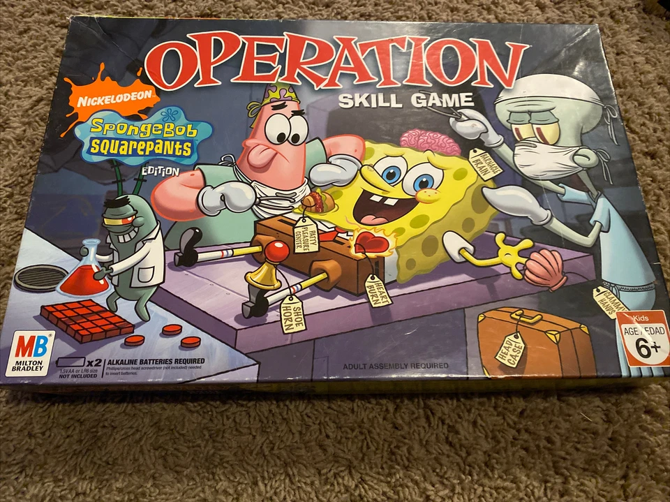 SpongeBob Squarepants Operation Skill Game 2007 Hasbro 98% complete 5 - Image 1 of 4