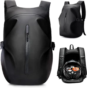 Motorcycle Backpack,Waterproof Helmet Backpack for Men,Motorcycle Accessories,Tr - Picture 1 of 8