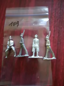 Figuren ca 1:43 4 Zinnfiguren militär historisch unbemalt (109) - Bild 1 von 1