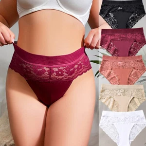 5 Pack Lot Womens Sexy Panties Lingeries High Waist Lace Underwear Thongs Brief - Picture 1 of 17