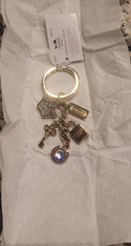 Anello Ciondolo Catena Portachiavi Nuovo con Etichette Coach 66320 Corona Multi Mix