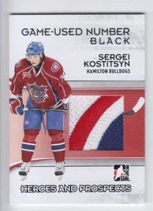 2009-10 ITG HEROES PROSPECTS SERGEI KOSTITSYN NUMBER /6 GAME USED BLACK Canadien - Bild 1 von 1