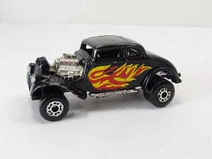 '33 Willys Street Rod Black Flames Matchbox Vintage 1982 - Imagen 1 de 7
