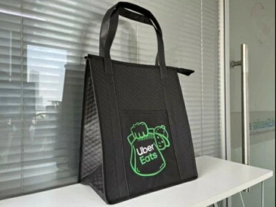 BRANDZINI 2 Thermal Insulated UberEats Tote Bags - Hot Cold Food Delivery