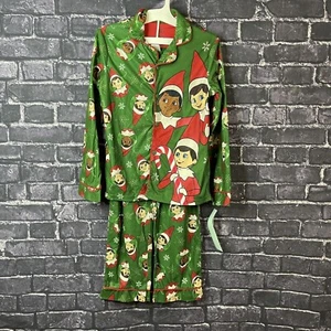 Elf On The Shelf Kid’s MEDIUM 8/10 PJ Pajama Set Flannel Christmas - Picture 1 of 14