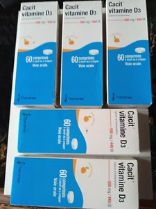 Kalzium Tabletten ,Vitamin D3 biete 5 Packungen à 60 Stück TheramexStück - Bild 1 von 3