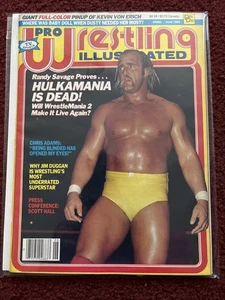 Pro Wrestling Illustrated Magazine giugno 1986 pin up a colori MINT BACK & BAG - Foto 1 di 6