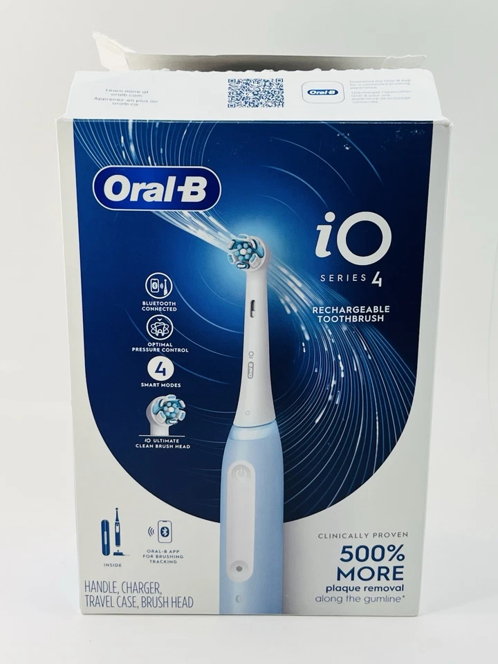 Oral-B iO Series 4 Electric Toothbrush with (1) Brush Head, Rechargeable, Blue - Image 1 of 4