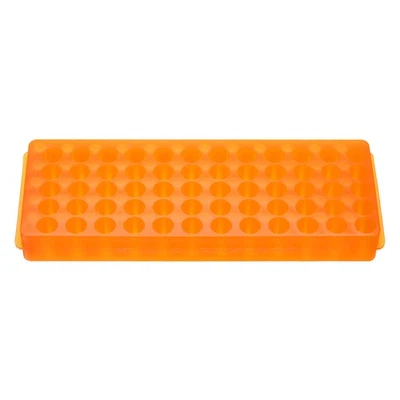 60 Wells Tube Rack, 1 Pcs Vial Rack for Tubes 0.2/0.5/1.5/2ml, Orange - Image 1 of 4