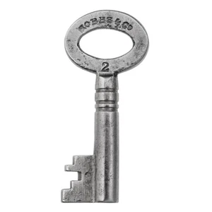 HOBBS & Co. Key 76 CHEAPSIDE 1½" Small - Antique Key Hobbs Key - ref.k292 - Picture 1 of 6