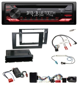 JVC CD DAB USB Bluetooth Lenkrad Autoradio für Audi A4 2001-2008 Vollaktiv - Bild 1 von 11