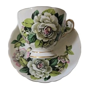 Vintage Tuscan English Bone China "Gardenia" Cup & Saucer Set England - Picture 1 of 11