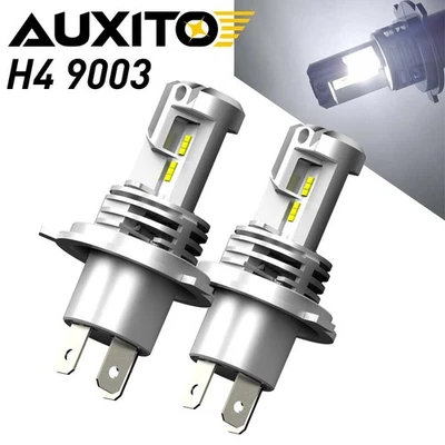 2022 Auxito H4 HB2 9003 200W LED Bulbs Headlight Kit Wireless White Super Bright - Image 1 of 4