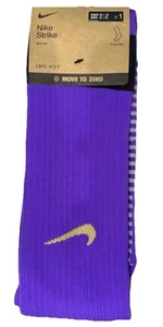 Nike Strike Knee High Dri-Fit Soccer Socks Purple Women's 10-13 Men’s 8-12 - Picture 1 of 9
