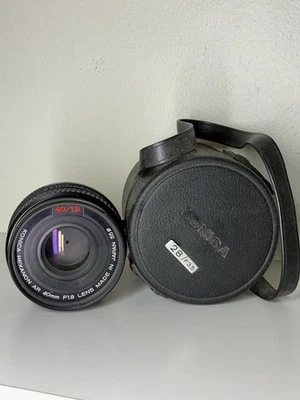 Lente Konica Hexanon AR 40 mm f1,8 Pancake Prime Montaje AR + Filtro de tragaluz HOYA Foto 1 de 4