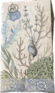 Michel Design Works 15 dreilagige Papierservietten Hostess Ocean Tide Sea Life blau - Bild 1 von 6