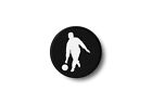 Patch badge print iron on glue bowling player