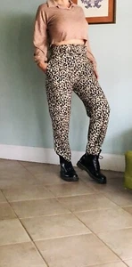 Zara High Waist Hose Leopard Animal Print Leinen. Hose Gr. XS #14 - Bild 1 von 11
