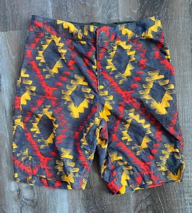 THE NORTH FACE Diamond Patterned Board Shorts~Boy's Size Large-14/16~Swim Trunks - Picture 1 of 5