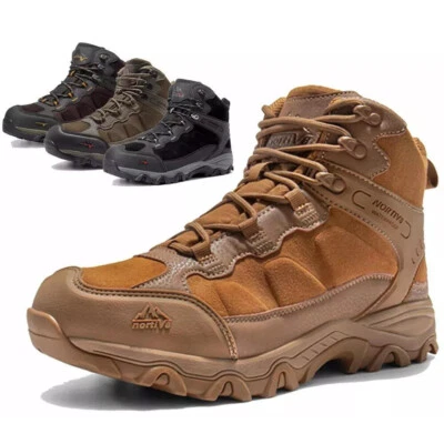 NORTIV 8 Botas de Senderismo Impermeables para Hombres Antideslizantes Trekking Montañismo Zapatos Foto 1 de 4