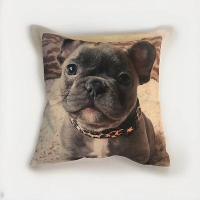 Funda de almohada gris Frenchie French Bulldog Foto 1 de 2